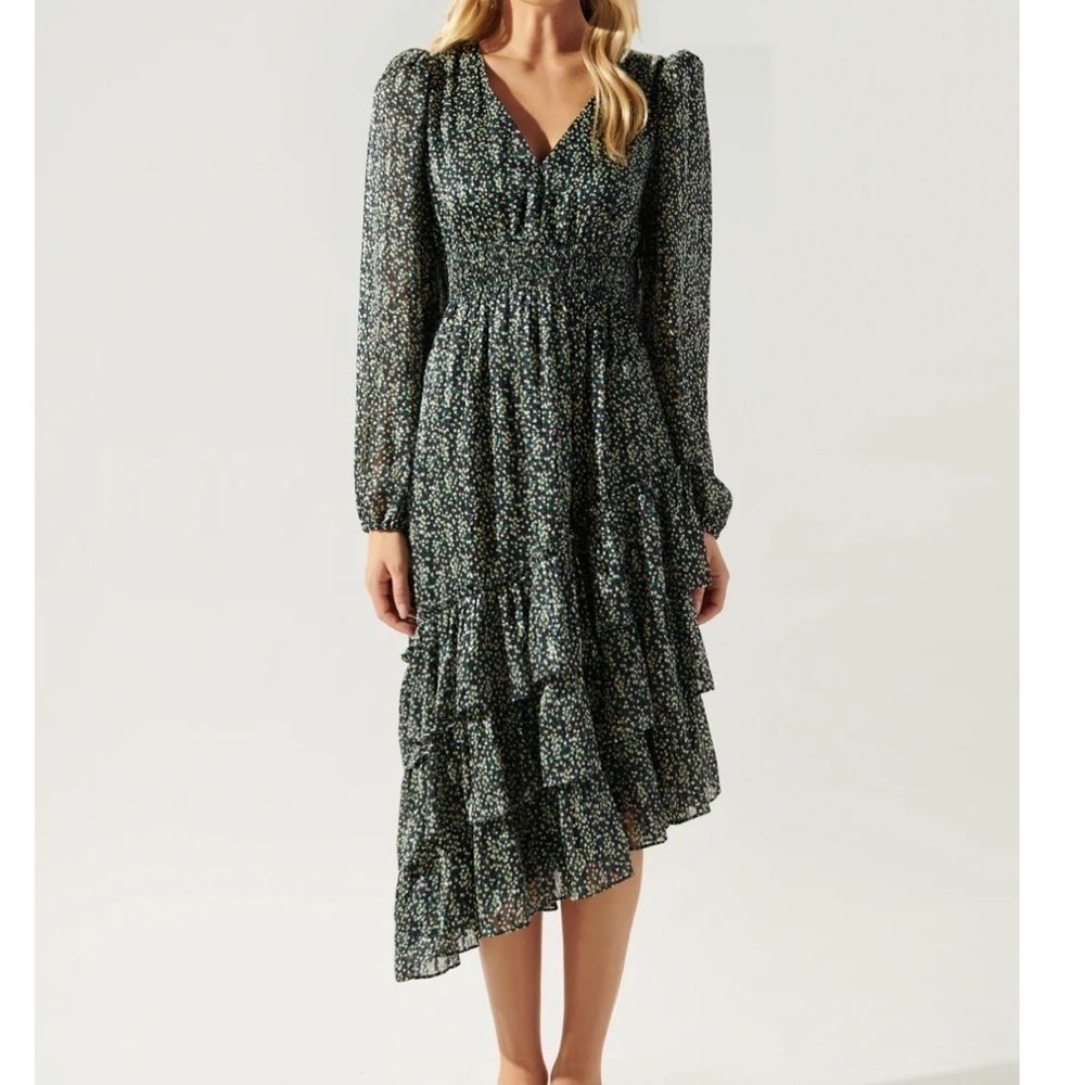 Sugarlips Floral Midi Dress stars align print size M